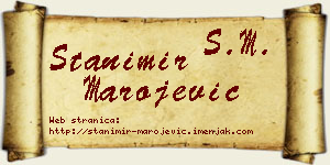Stanimir Marojević vizit kartica
